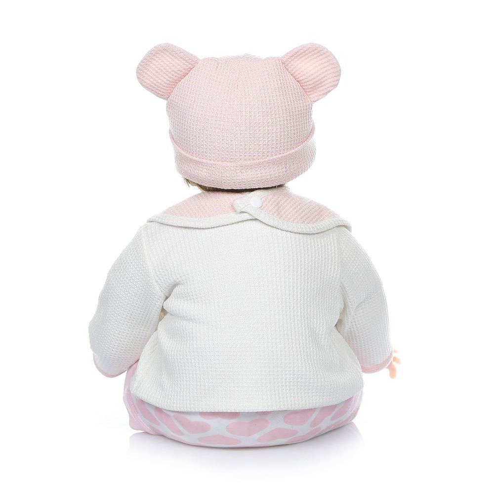 55CM soft body  doll reborn baby soft silicone doll eyes blink sweet girl baby Birthday Gifts