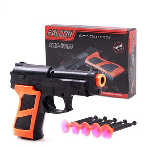 Hot Sale Cartoon Pistol Gun With Soft bullet High Quality Lifelike Plastic Gun Toys For Kids