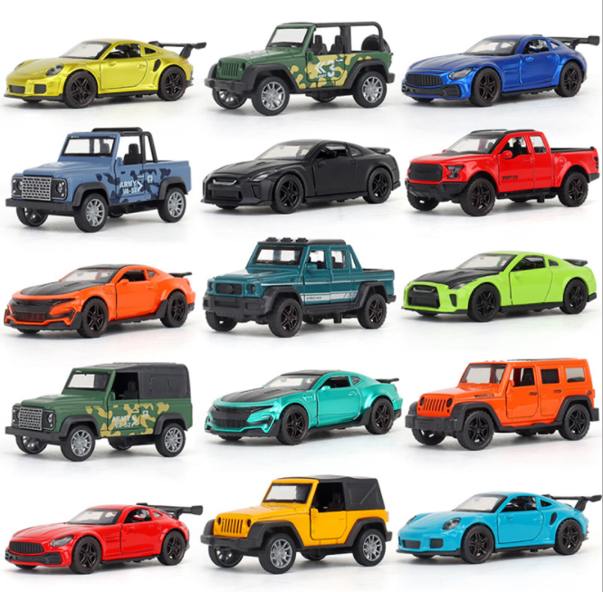 1:36 Diecast Toy Vehicles Back Model Car Pull back toy car  Wholesale plastic creative DIY pull back car