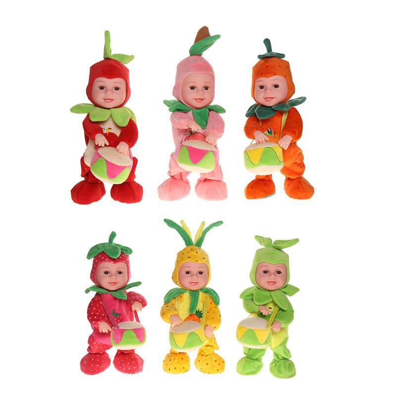 Lovely toy fruit baby doll 35cm walking singing dolls