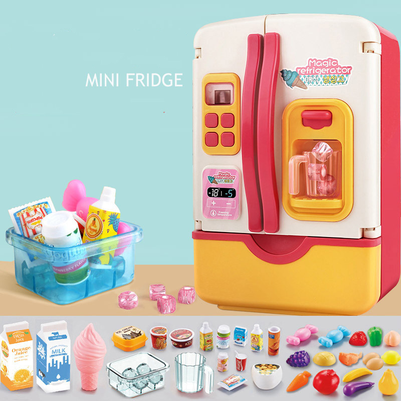 Light spray refrigerator electric children's play house toys kitchen sets toys