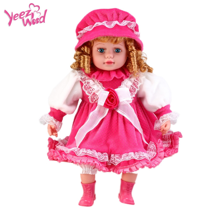 24 inch interactive speak Spanish interactive dialogue blink eyes endearing Plush Electric Baby Doll for girls toys kids