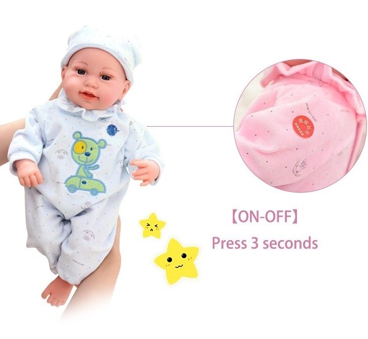 Lifelike bebe reborn lovely 45cm silicone vinyl doll baby reborn ...