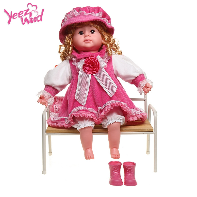 24 inch interactive speak Spanish interactive dialogue blink eyes endearing Plush Electric Baby Doll for girls toys kids