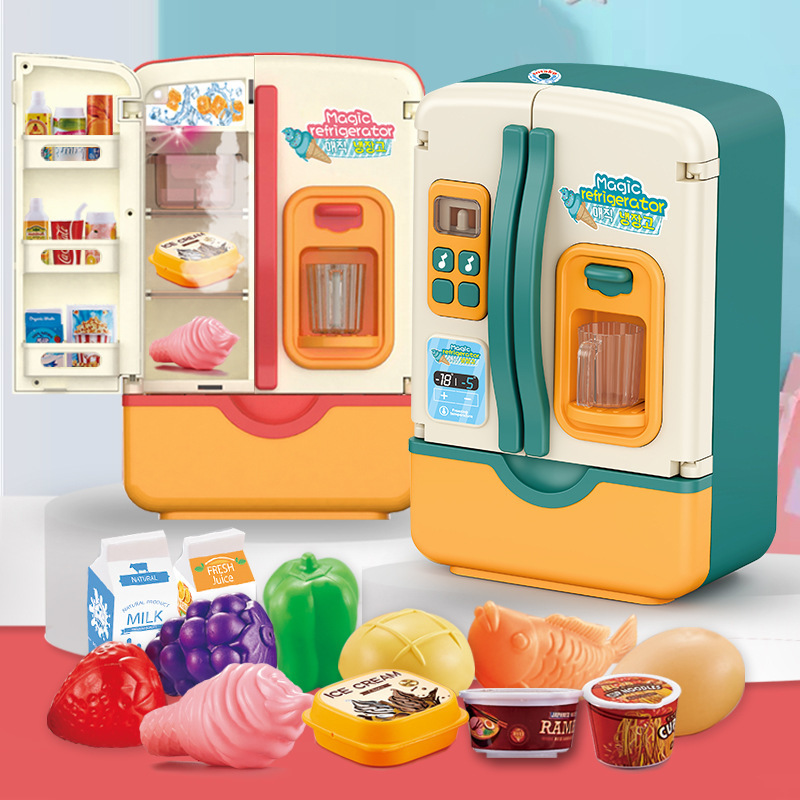 Light spray refrigerator electric children's play house toys kitchen sets toys