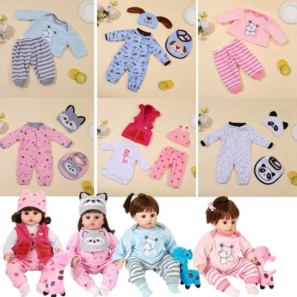 45CM Baby Fashion Doll Jump Suits Fit Reborn Baby Doll Clothes Doll Accessories DIY Toy Gifts