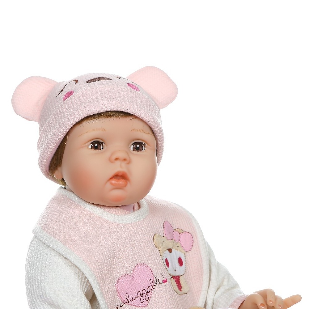 55CM soft body  doll reborn baby soft silicone doll eyes blink sweet girl baby Birthday Gifts