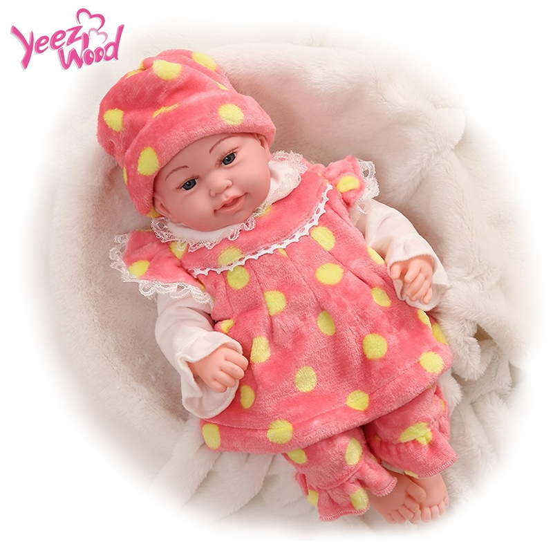 Lifelike bebe reborn lovely 45cm silicone vinyl doll baby reborn realistic doll for kids