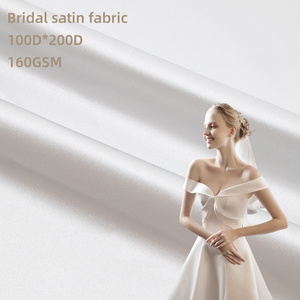 100D*200D thick 395 bridal satin fabric duchess satin fabric