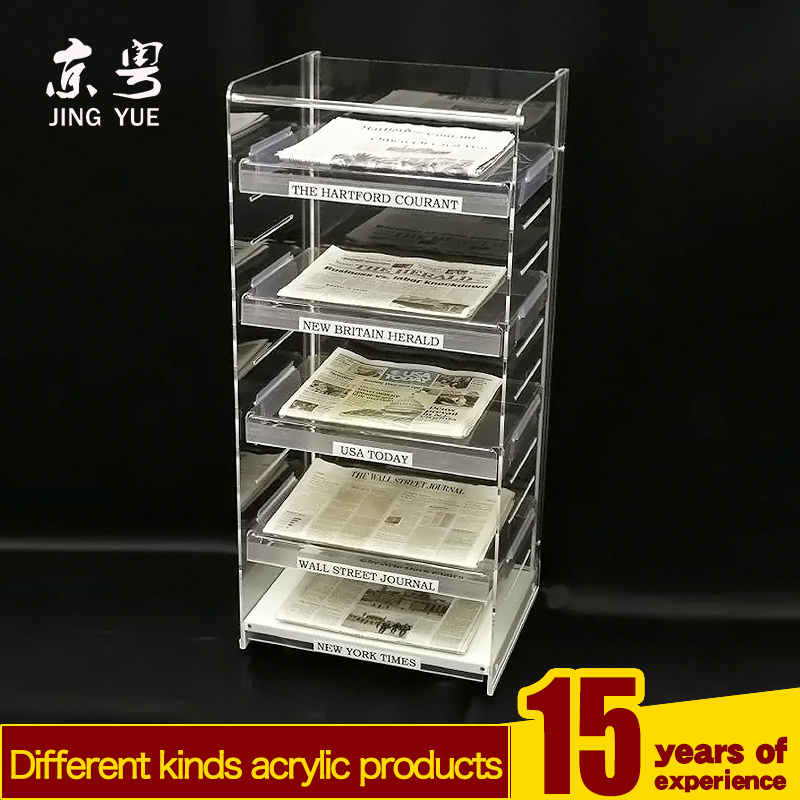 Office home desk A4 A5 pmma plexiglass acrylic single pocket A5 A4 magazine display stand rack acrylic clear brochure holder