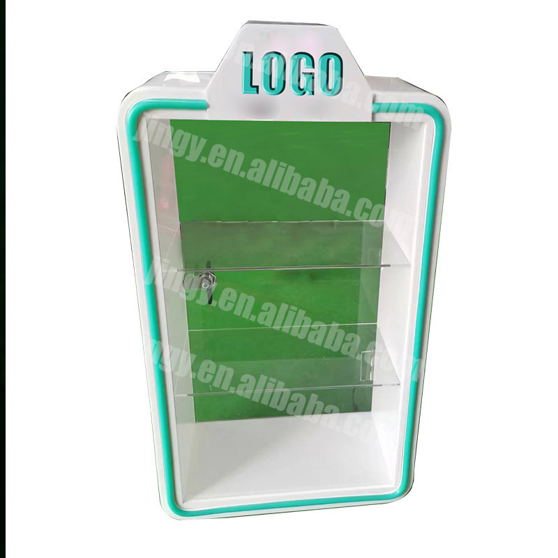 White tobacco counter top pmma plexiglass cigarette juice liquid bottle display smoke display cabinet led cigarette pen showcase