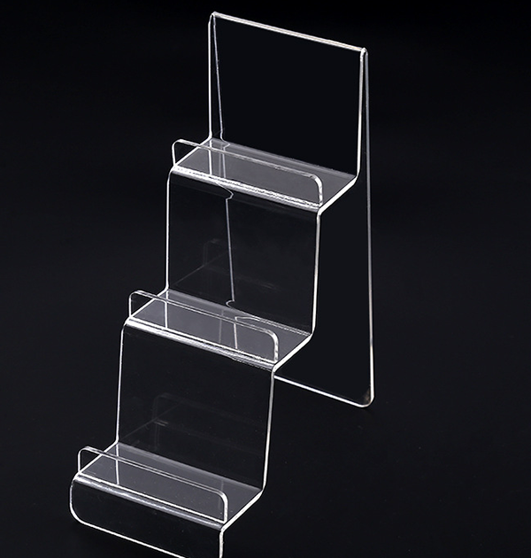 Factory custom clear floor pmma plexiglass 4 tier clear acrylic display with 4 shelves for shoes acrylic tier display stand