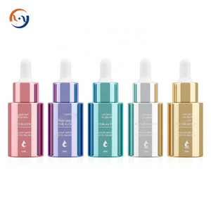 Skincare Packaging Glass Cup Bottles Dropper Oil Bottle Essential Hair Olive Spray Frosted Bottle Glass Container With Gold Lid