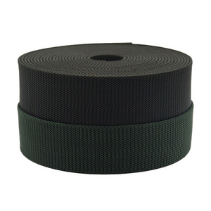 Customized 20mm 25mm 38mm 50mm colored polypropylene PP webbing tape green black strap for bags