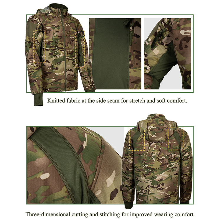 Winter Versatile Hunting Hiking Camouflage Windproof Waterproof Lightweight Tactical Clothing UA Windbreaker Coat Jacket