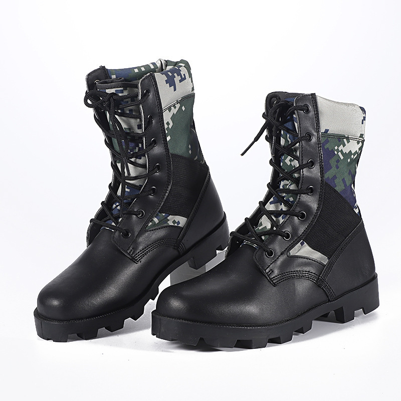 Customized Outdoor Anti Slip Waterproof Shock Absorption Tactical Boots