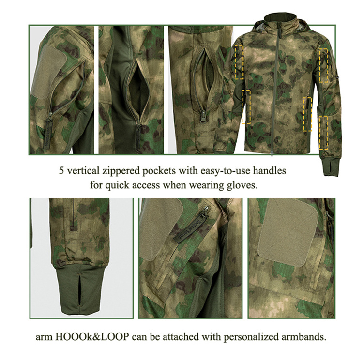 Winter Versatile Hunting Hiking Camouflage Windproof Waterproof Lightweight Tactical Clothing UA Windbreaker Coat Jacket