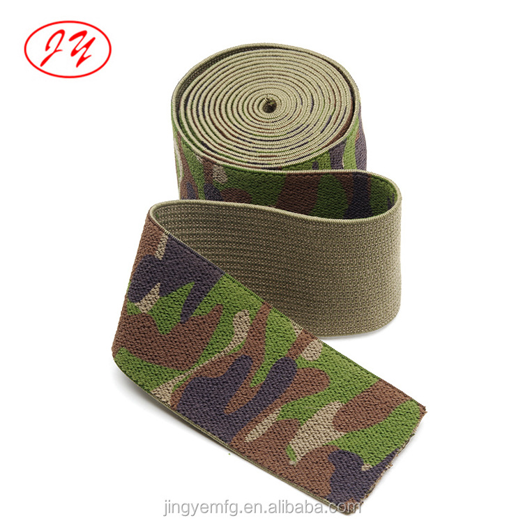 Custom 1 inch 25 mm 50mm web band jungle camouflage webbing for tactical gear