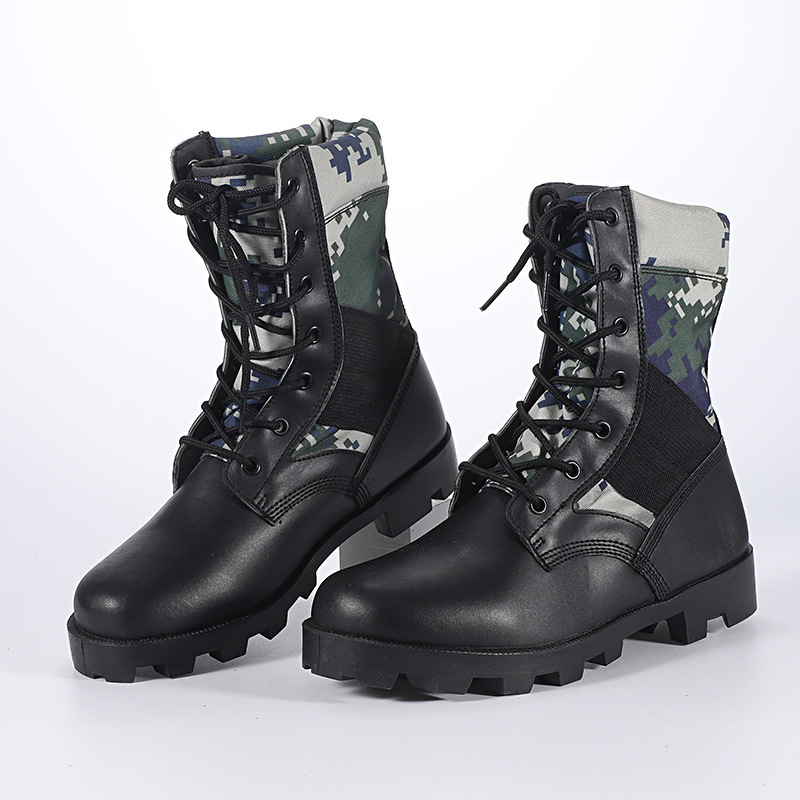 Customized Outdoor Anti Slip Waterproof Shock Absorption Tactical Boots