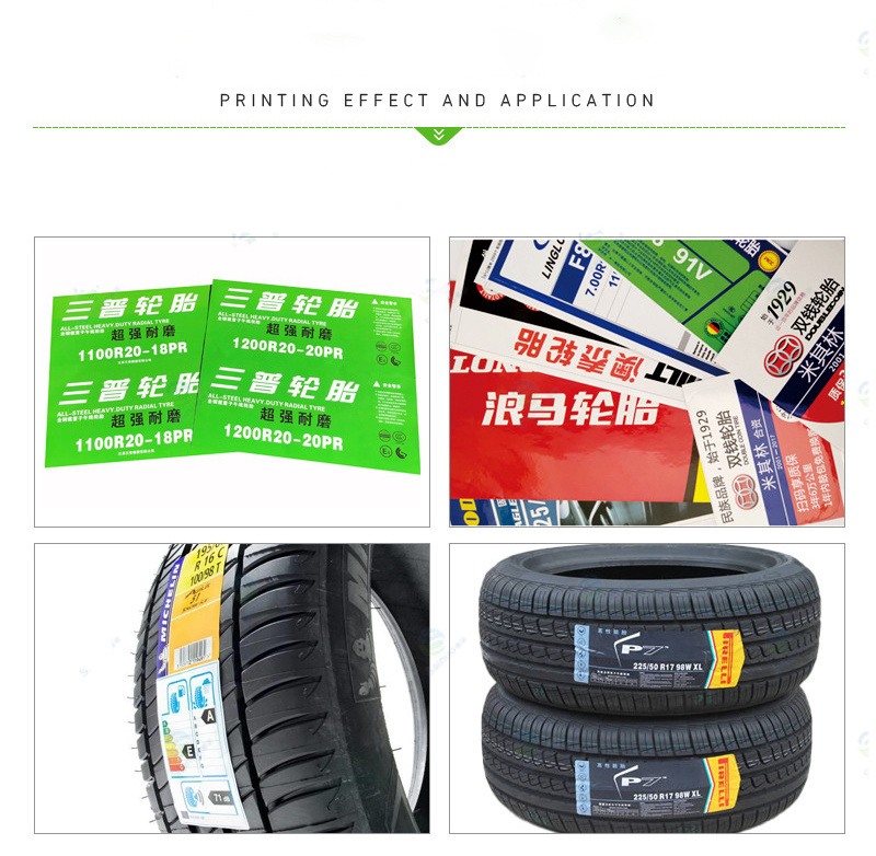 Premium Tyre Sticker Custom Waterproof Self Adhesive Printing Sticker High Stickness Labels for Car Tyre