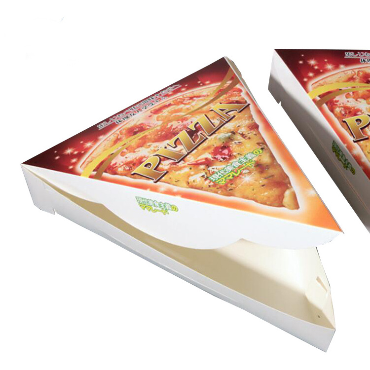 Manufacture Custom 12 Inch Disposable Printed Corrugated Carton Logo Triangle Pizza Packing Box