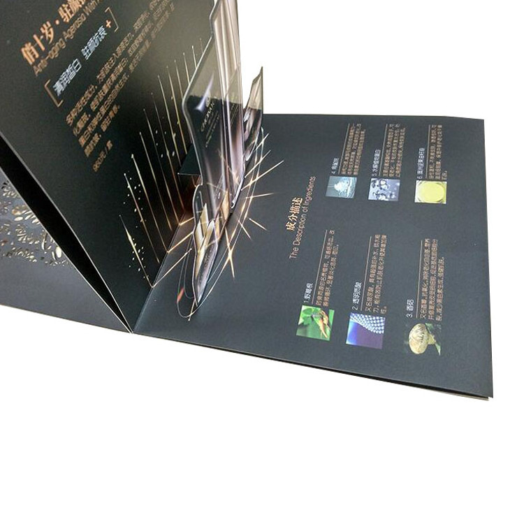 Manufacture Custom Coated Paper Waterproof Postcard Flyer Printing A4 A5 7 Inch Digital Video Brochure