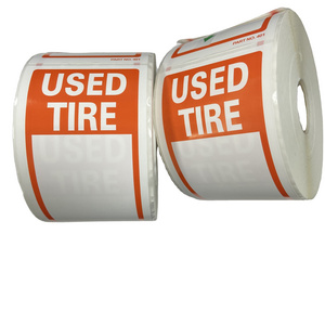 1roll of 250 stickers Adhesive strong waterproof and sunproof not fall off tire labels matte writable used tire stickers