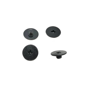 M2.5 Thin Flat Head Laptop CB Black Carbon Steel Cross Recessed Plastic Self tapping Screw