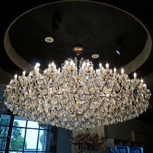 Modern luxury living room hotel wedding decoration glass ceiling lighting large crystal chandelier