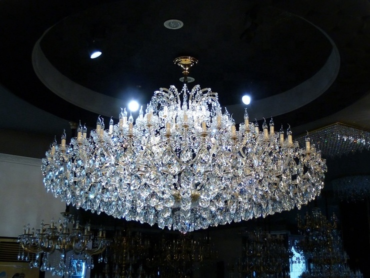 Modern luxury living room hotel wedding decoration glass ceiling lighting large crystal chandelier