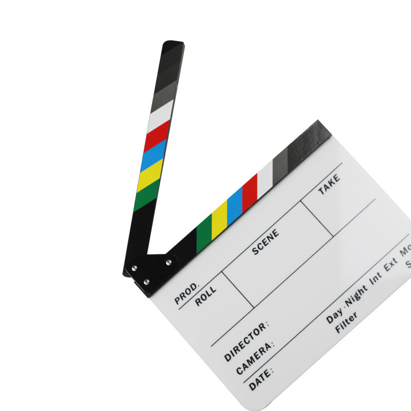 JingYing high quality wholesale colorfully director acrylic movie film clapper board for movie gift decorate