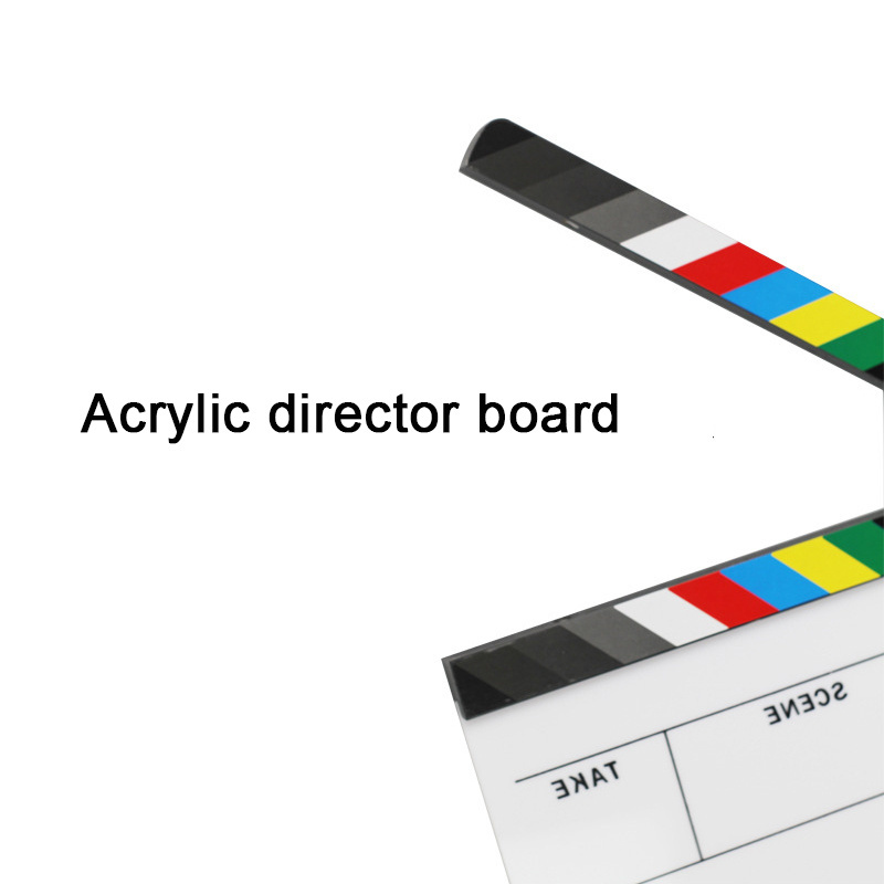 JingYing high quality wholesale colorfully director acrylic movie film clapper board for movie gift decorate