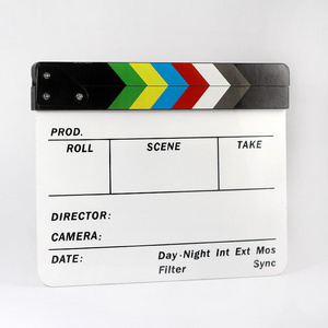 JingYing high quality wholesale colorfully director acrylic movie film clapper board for movie gift decorate