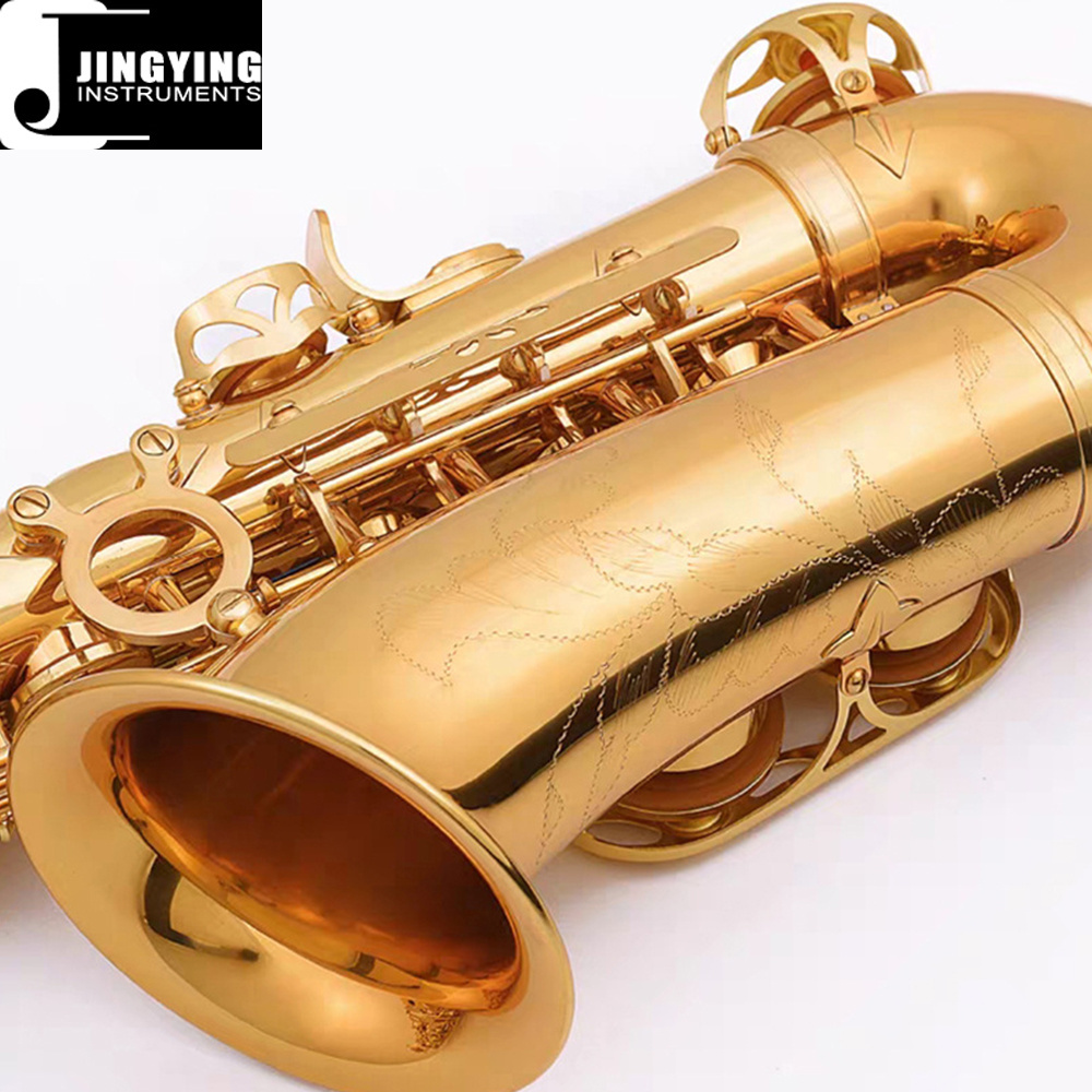 2022 Jingying Music Wind Instruments Series,Manufacturer Wholesale Brass Lacquer Gold Alto Saxophone