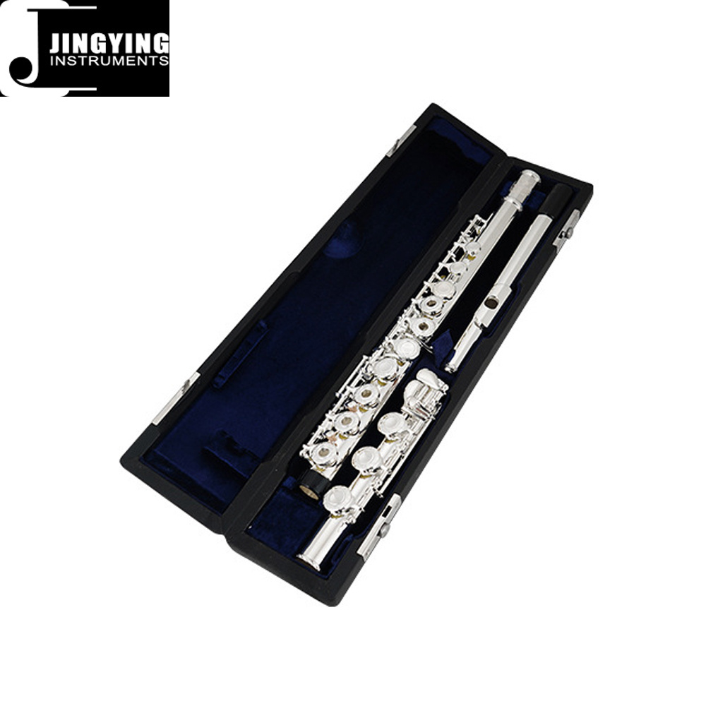 2023 Jingying Music 17 Holes Open Holes Carved White Copper Silver Plating High End Flute