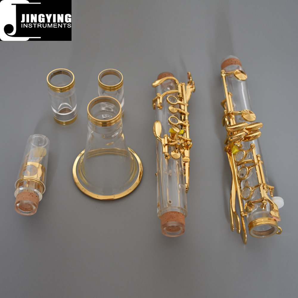 2022 Jingying Music Grade Examination Special Crystal Clarinet Bb 17 Keys Gold Plated / Playing Wind Instruments