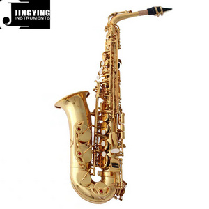 2022 Jingying Music Wind Instruments Series,Manufacturer Wholesale Brass Lacquer Gold Alto Saxophone