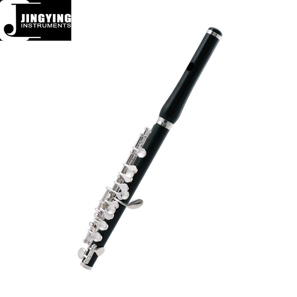 2023 Jingying Music Natural Ebony Body and Mouthpiece White Copper Integrated Key 14 Hole Silver Plated Piccolo