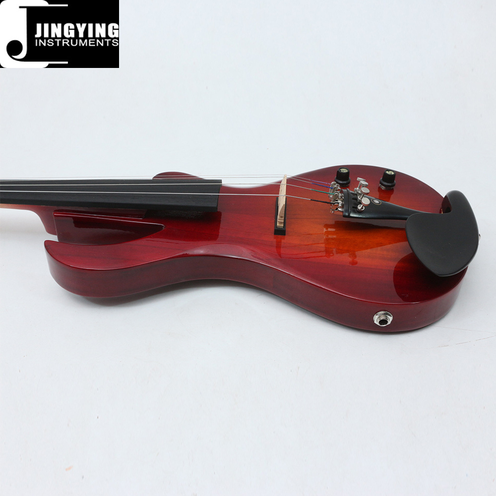 2023 Jingying Music String Instruments Pure Handmade High Grade Professional Guitar Shape Electric Violin