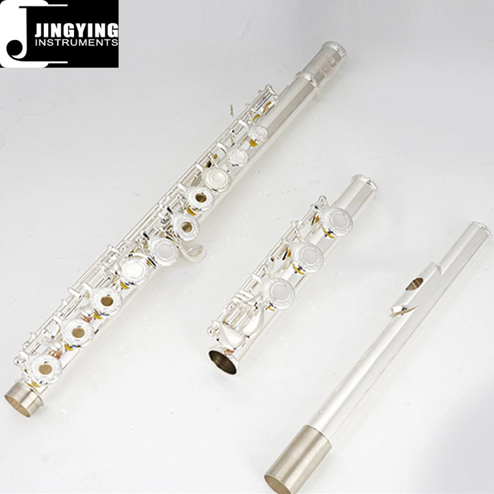 2023 Jingying Music 17 Holes Open Holes Carved White Copper Silver Plating High End Flute