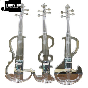 2023 Jingying Music String Instruments Crystal Violin Transparent Electric Violins