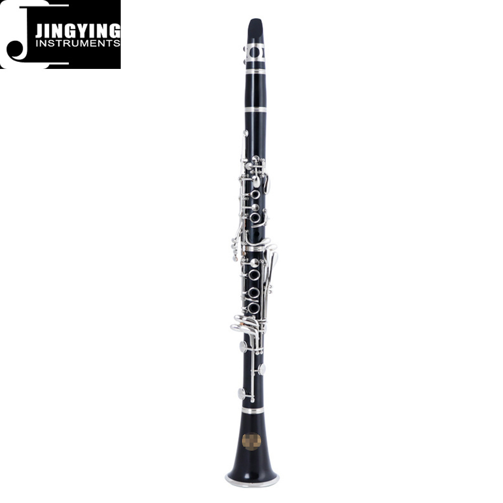 2023 Jingying Music Professional Bb Key Synthetic Ebony Body Nickel Plating High Gloss Clarinet