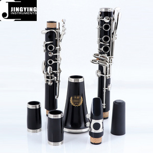 2023 Jingying Music Professional Bb Key Synthetic Ebony Body Nickel Plating High Gloss Clarinet