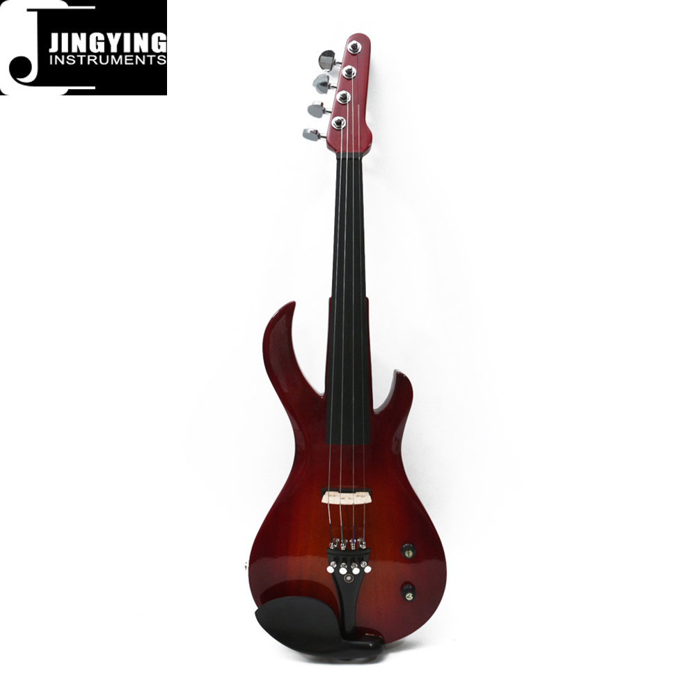 2023 Jingying Music String Instruments Pure Handmade High Grade Professional Guitar Shape Electric Violin