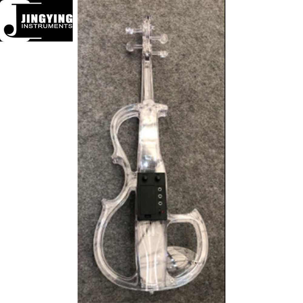 2023 Jingying Music String Instruments Crystal Violin Transparent Electric Violins