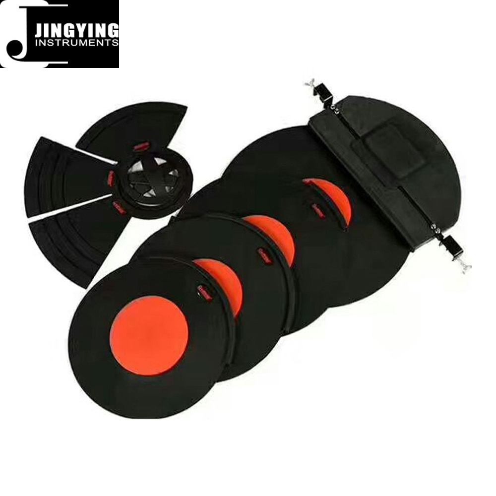 2023 Jingying Music 5 Drums 3 Cymbals Drum Muffler Pad Set Shock Reduction Noise Reduction Sound Insulation Drum Mat