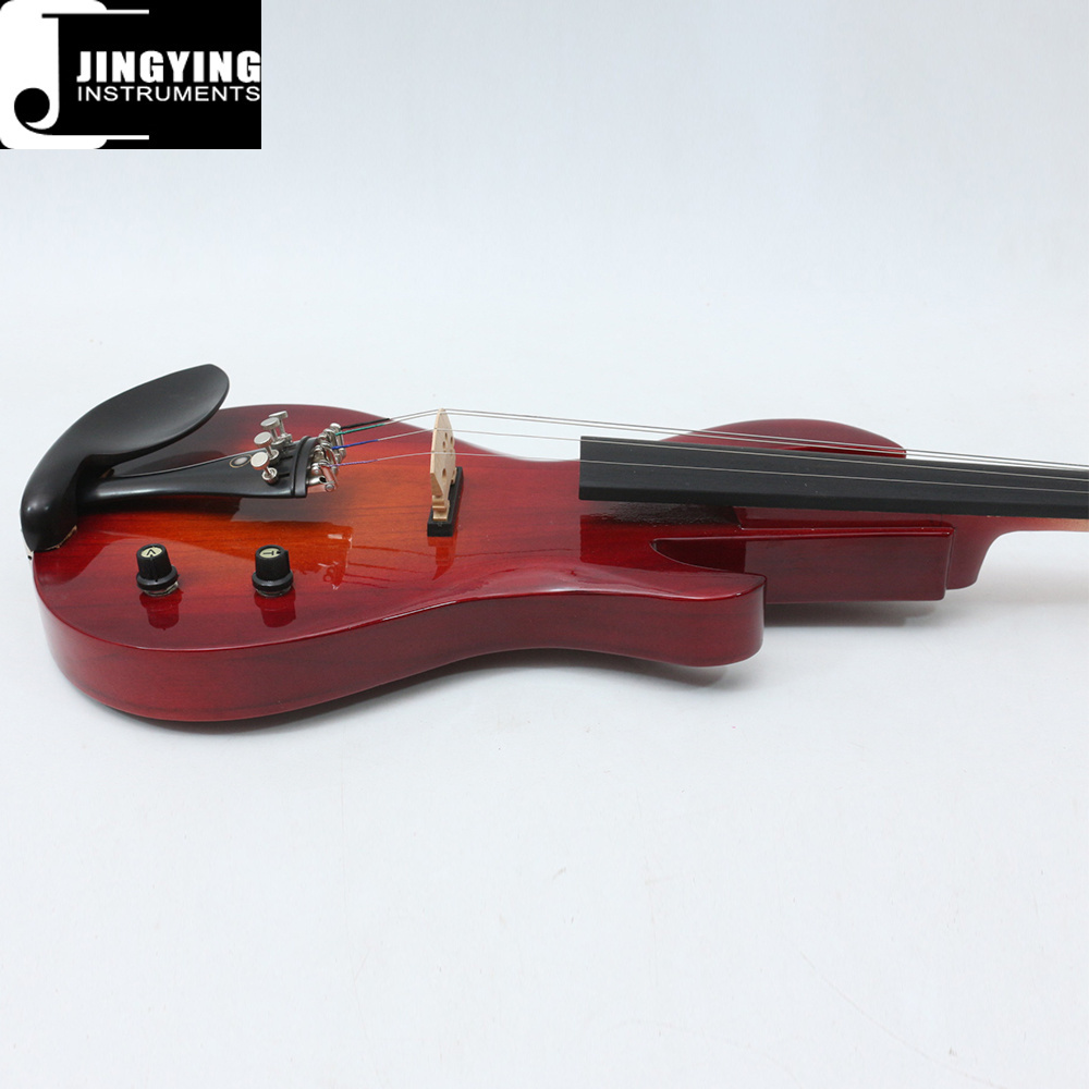 2023 Jingying Music String Instruments Pure Handmade High Grade Professional Guitar Shape Electric Violin