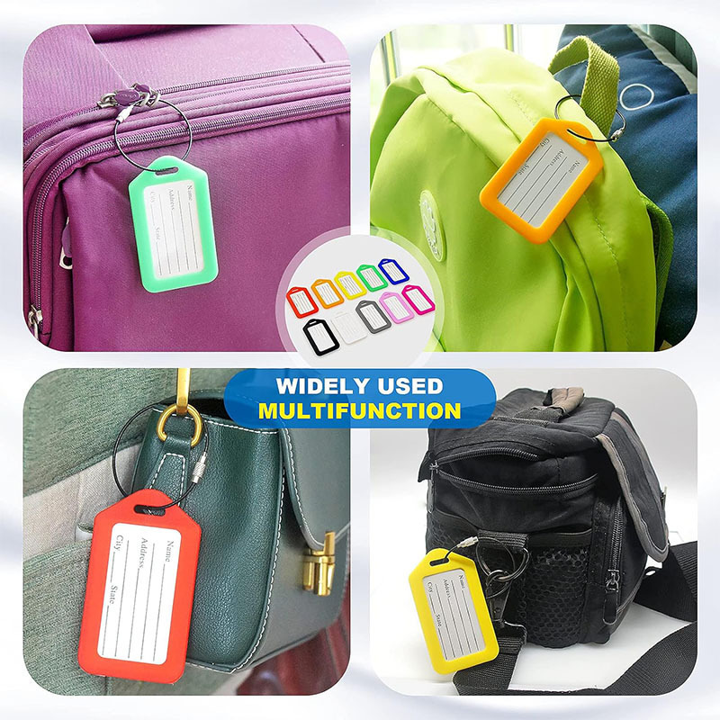 9 different colors of handwritten plastic key labels for ID luggage loose color keyring labels