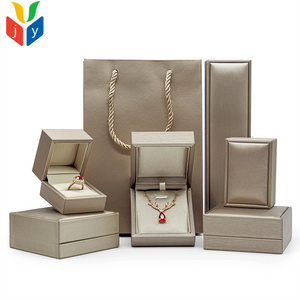 wholesale price double ring necklace jewelry packaging box full set pu leather Pendant bracelet custom jewelry boxes with logo