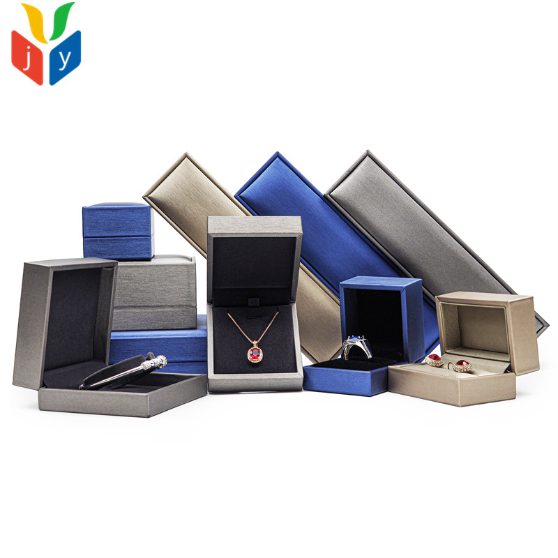 wholesale price double ring necklace jewelry packaging box full set pu leather Pendant bracelet custom jewelry boxes with logo